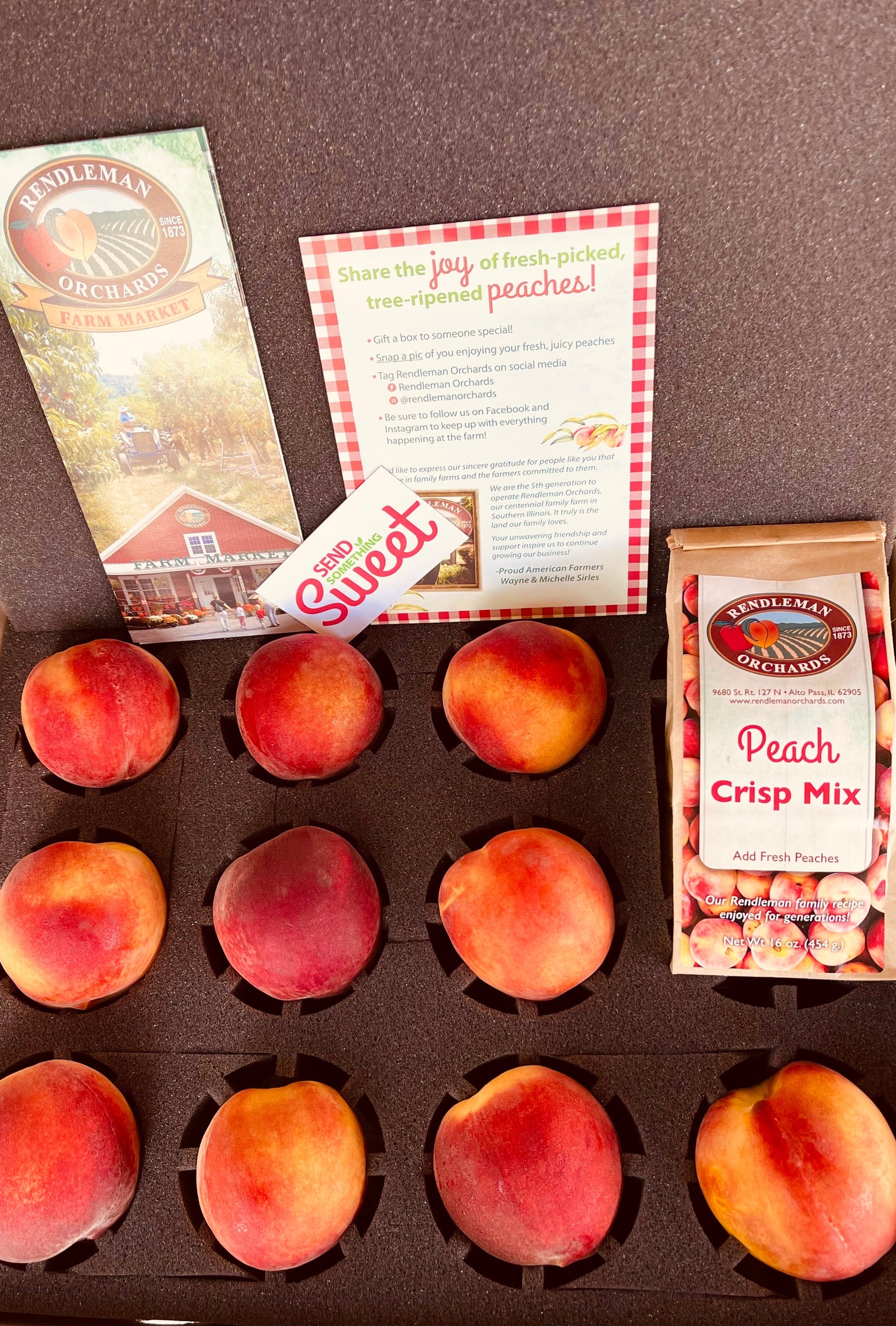 Peach Gift Box w/ Peach Crisp Mix - FREE GROUND SHIPPING*!