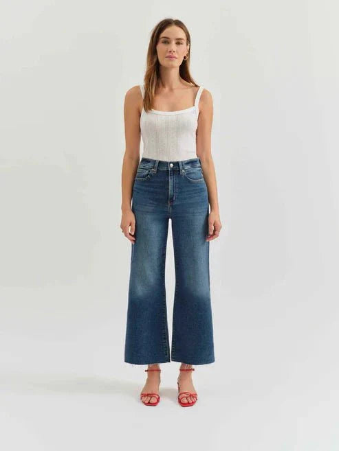 Daze Denim Denim Daze Pleaser High- Rise Wide Ankle Denim - Uptown