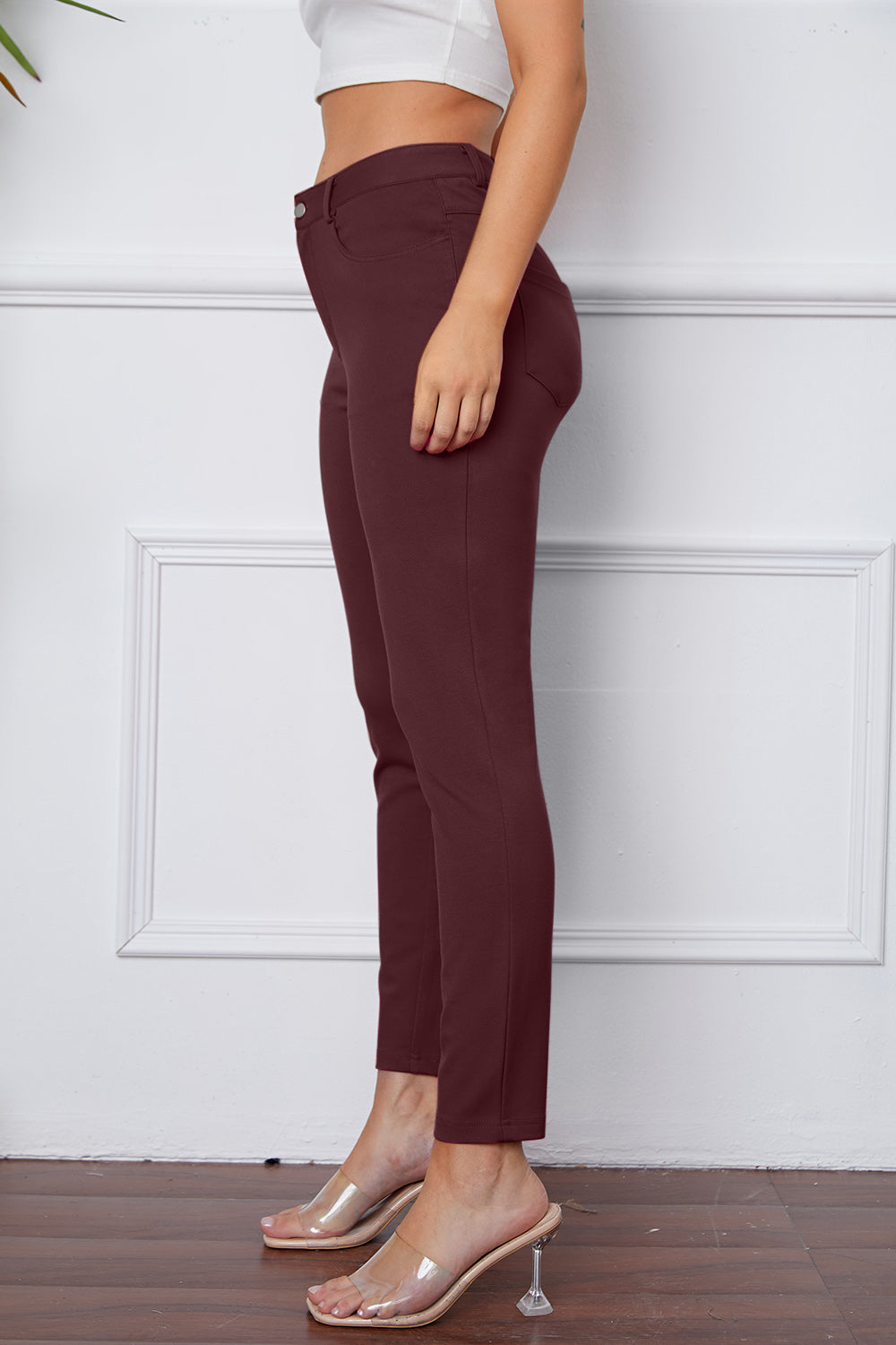 Stretchy Stitch Pants – Maroon Vibes 🔥