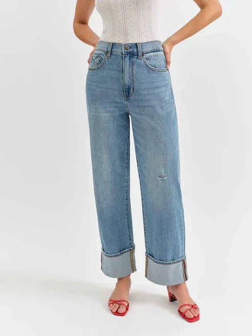 Eccentrics Boutique Denim Eastside Loose Cuff Denim-- Be Mine Vintage