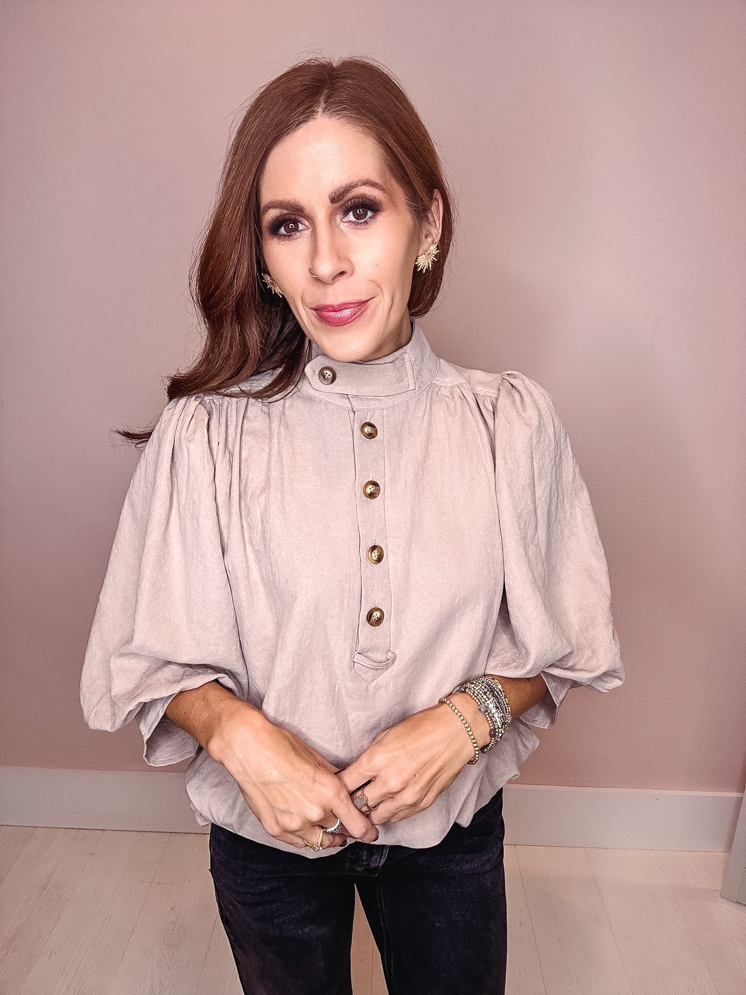 Golden Hour Bubble Hem Top