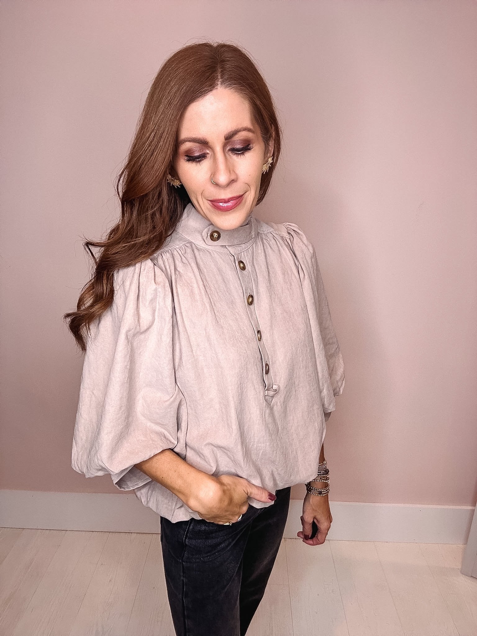 Golden Hour Bubble Hem Top