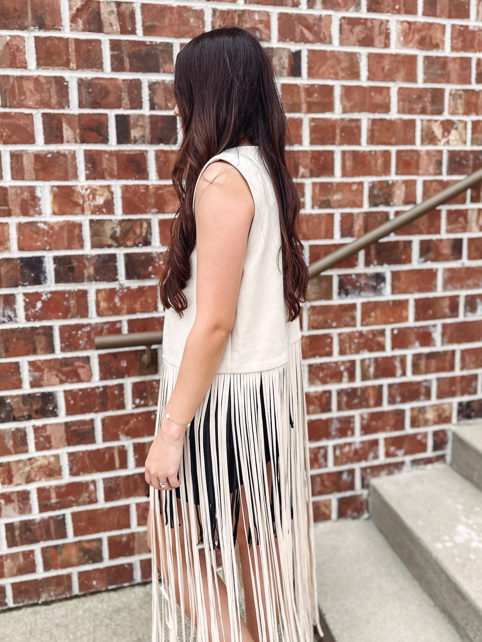 Grand Ol' Opry Long Fringe Suede Vest