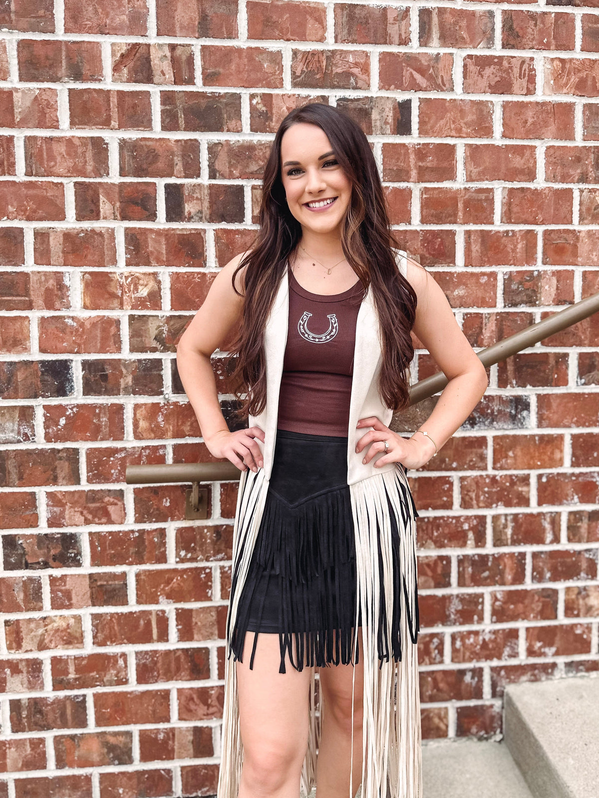 Grand Ol' Opry Long Fringe Suede Vest