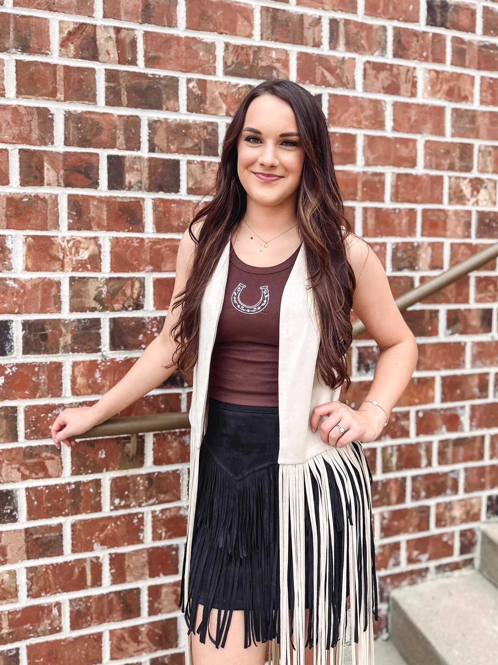 Grand Ol' Opry Long Fringe Suede Vest