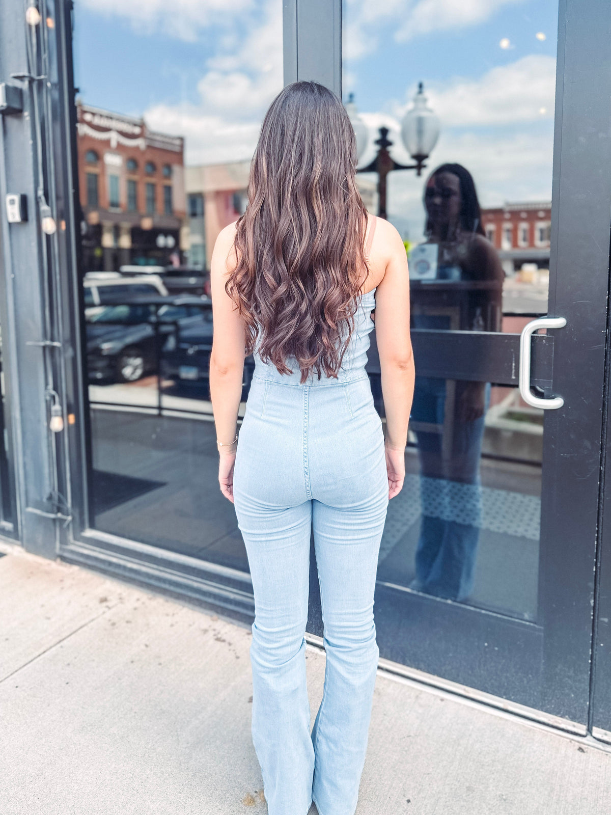 Eccentrics Boutique Jumpsuit Honky Tonk Strapless Denim Jumpsuit