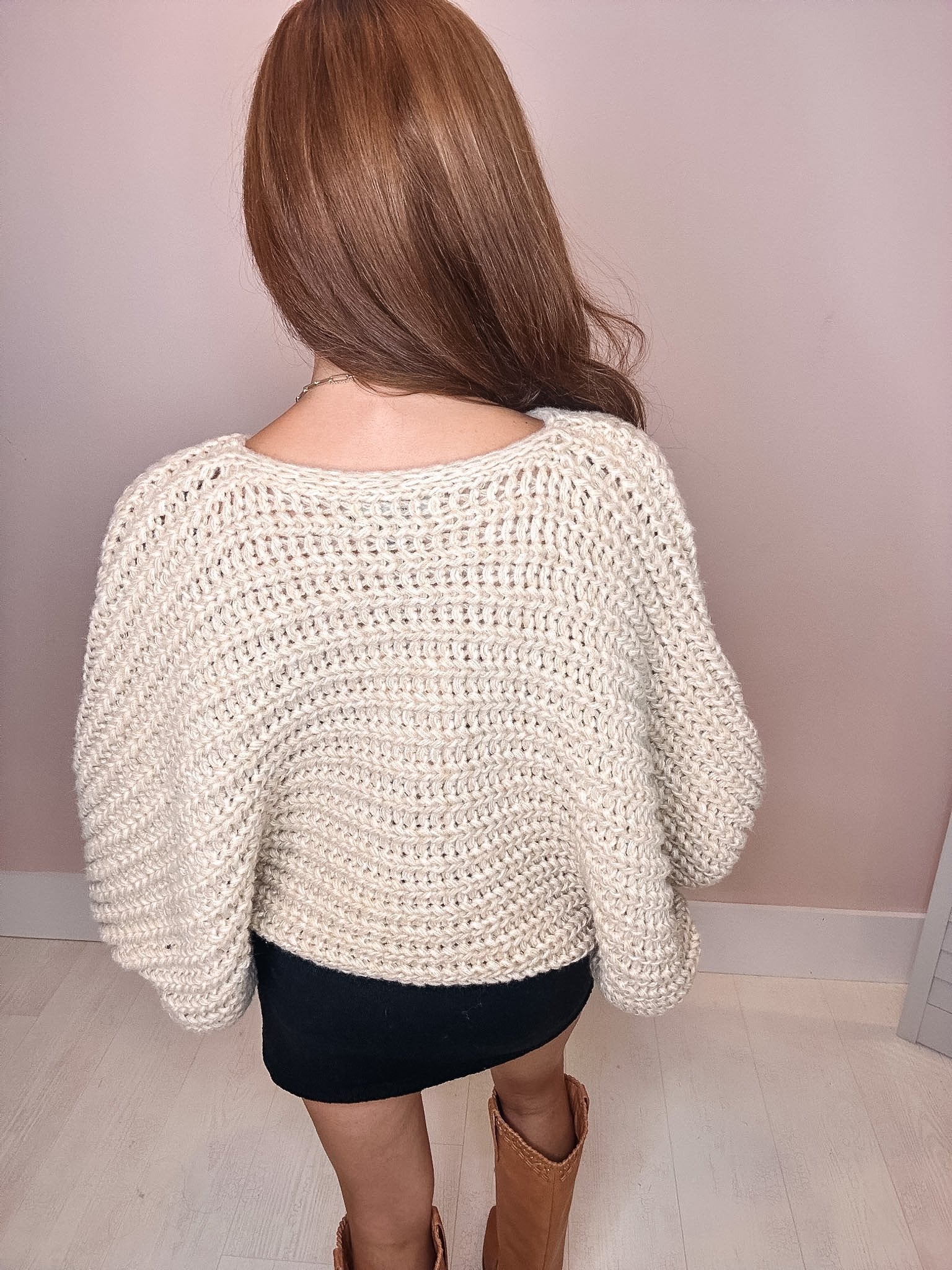 Knot Detail Chunky Knit Sweater