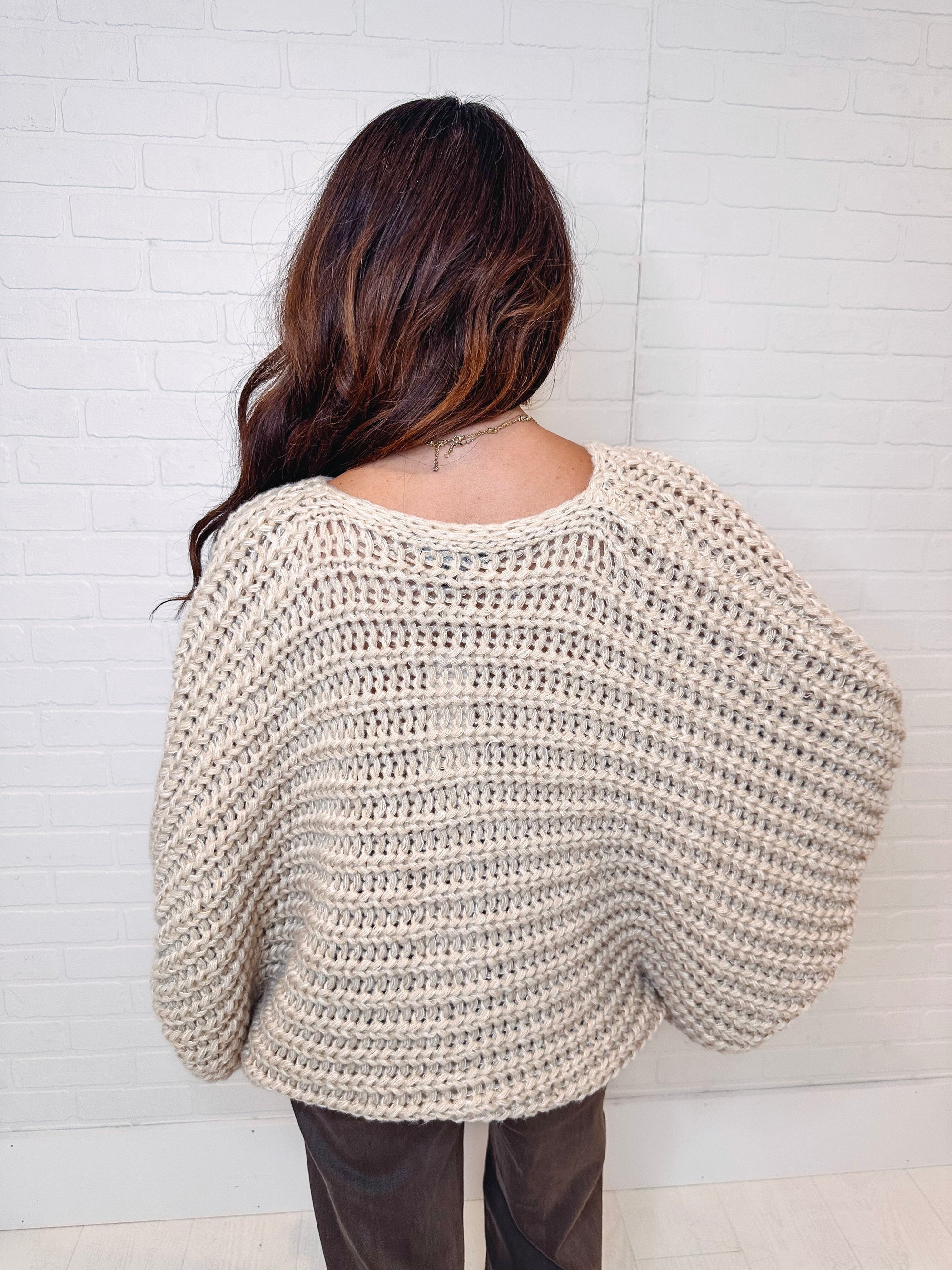 Knotted Detail Chunky Knit Sweater