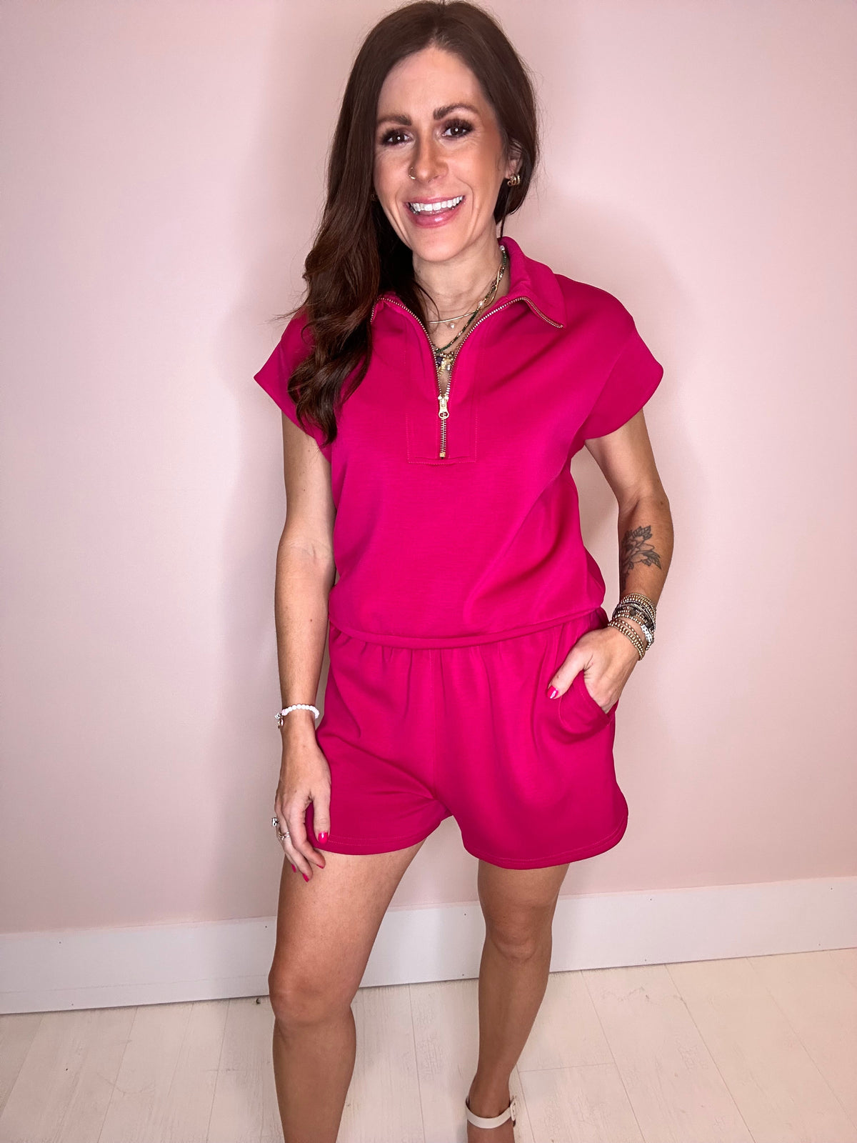 Eccentrics Boutique Two-Piece Set Laguna Half Zip Set