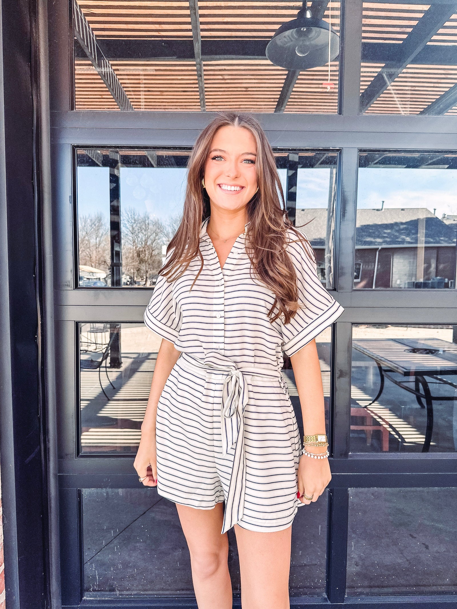 Eccentrics Boutique Romper Nolan Striped Romper