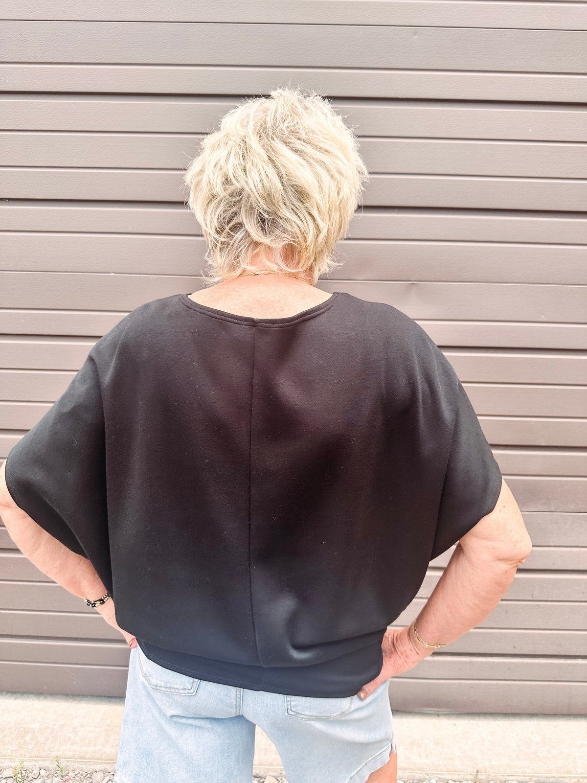 Eccentrics Boutique Shirts & Tops South of Broad Modal Dolman Sleeve Top-- Black