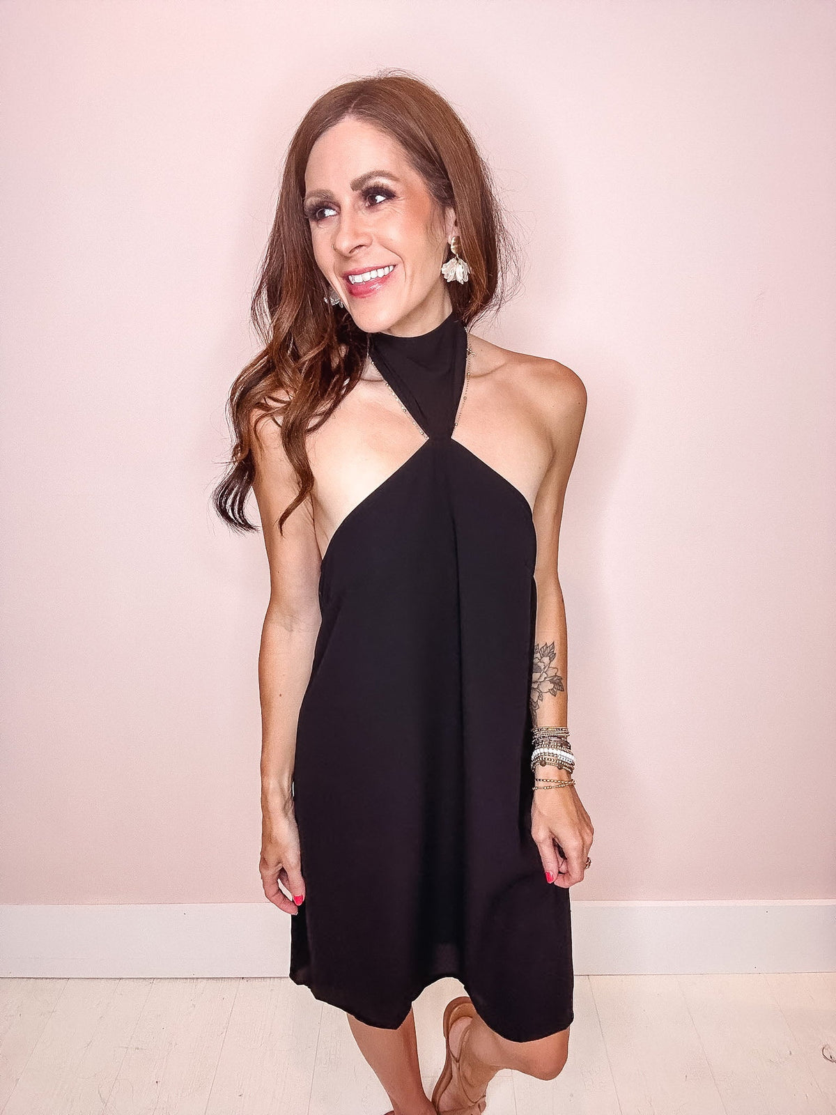 Eccentrics Boutique Summer Elegance Halter Neck Mini Dress