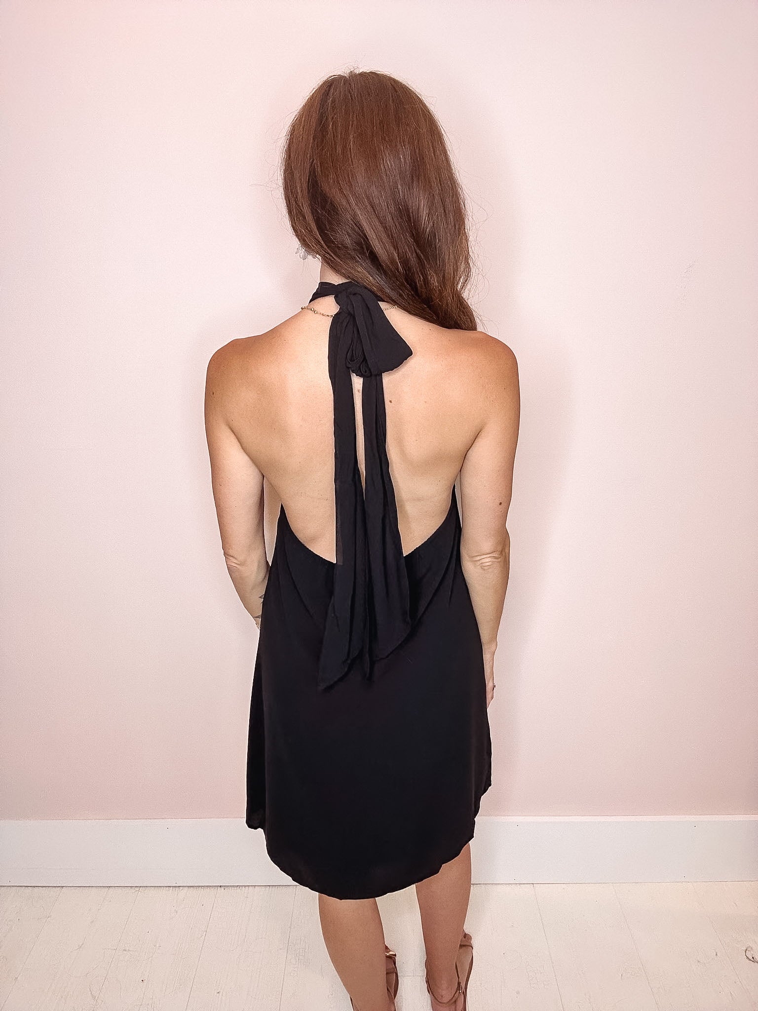 Eccentrics Boutique Summer Elegance Halter Neck Mini Dress