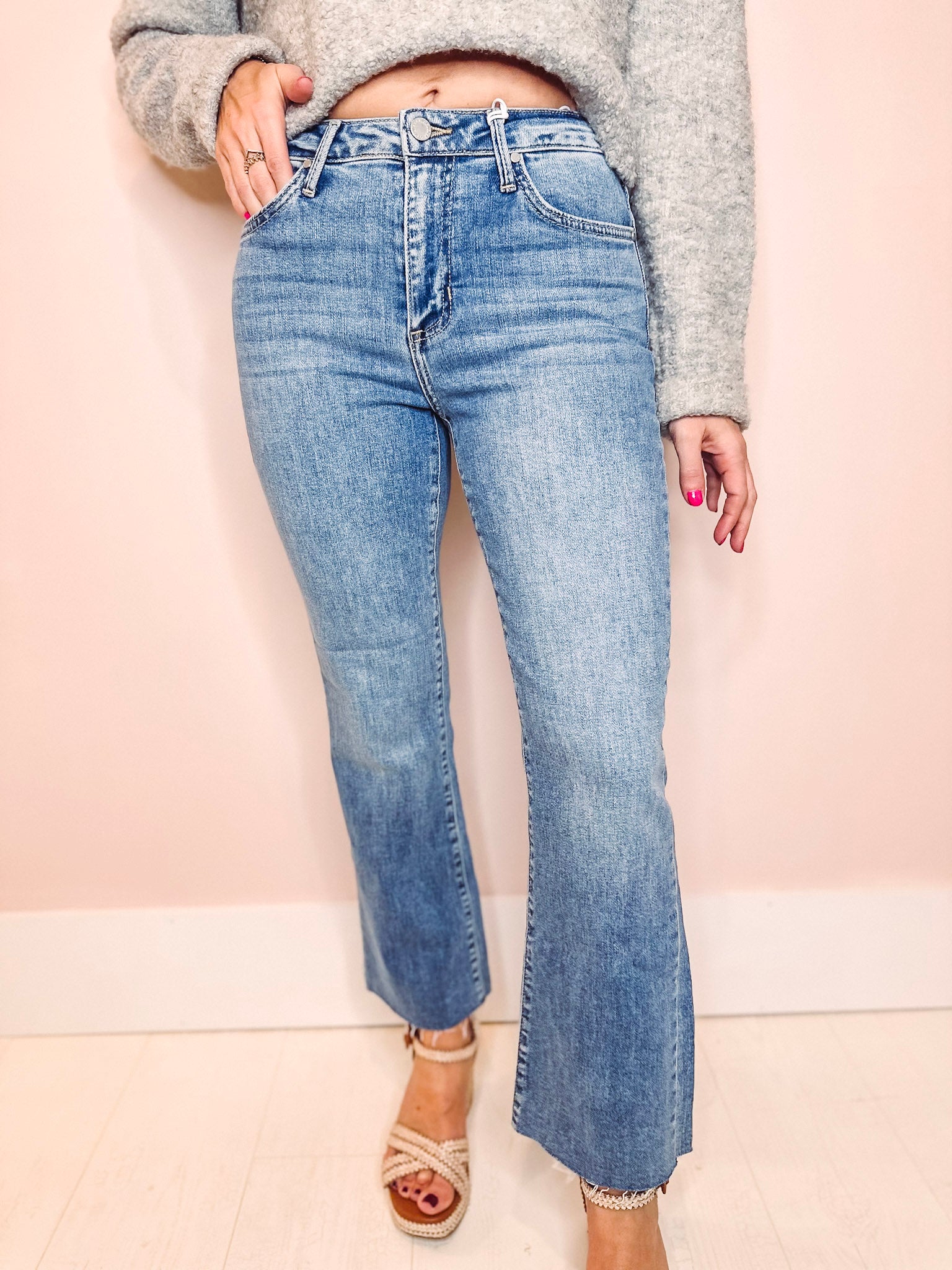Eccentrics Boutique Denim The Essential Cropped Flare Denim