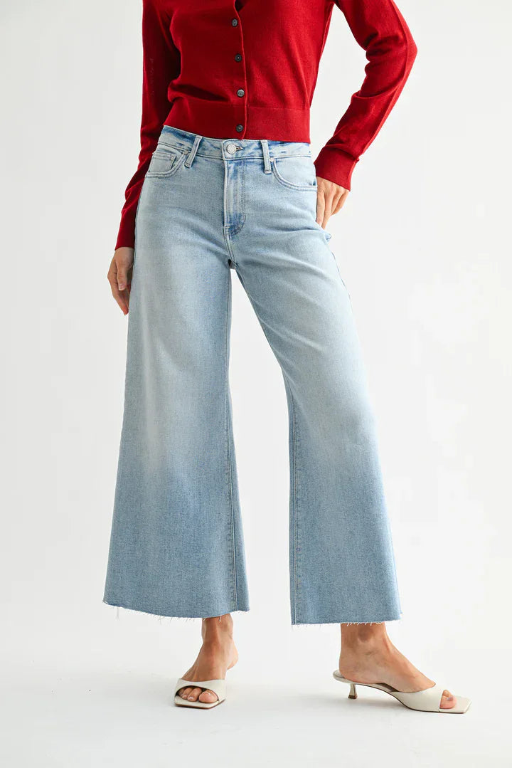 Eccentrics Boutique Denim The Wide Leg Flare Crop Denim