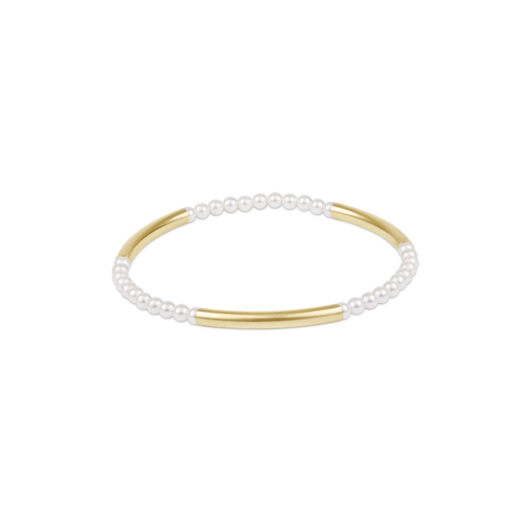 Enewton Jewelry Enewton Bliss Bar Pattern Pearl 3mm Bracelet Gold