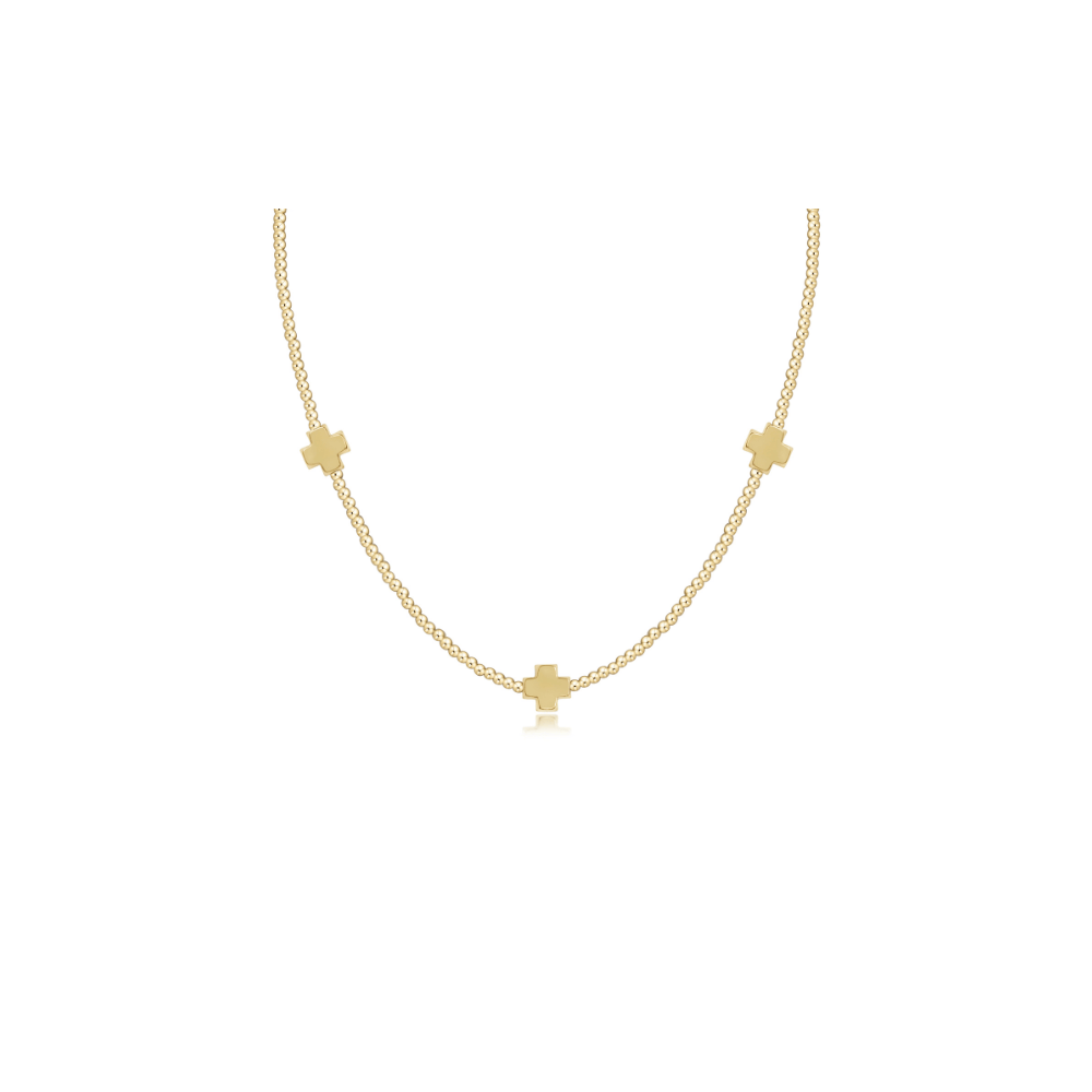 Enewton Jewelry Enewton Choker Signature Cross Gold Pattern 2mm Bead - Signature Cross Gold Gold