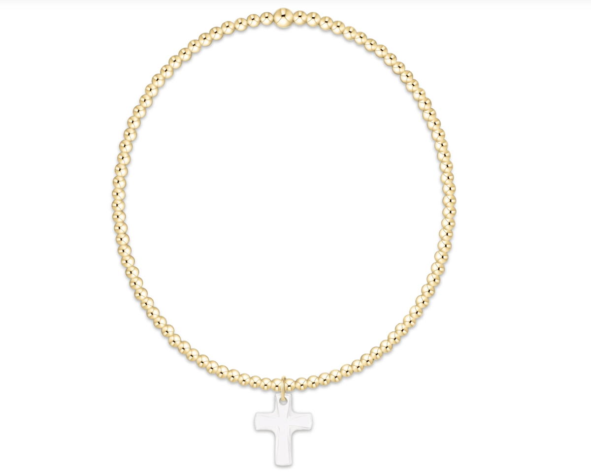 enewton Jewelry Enewton Classic Gold 2mm Bracelet-- Blessed Crystal Charm