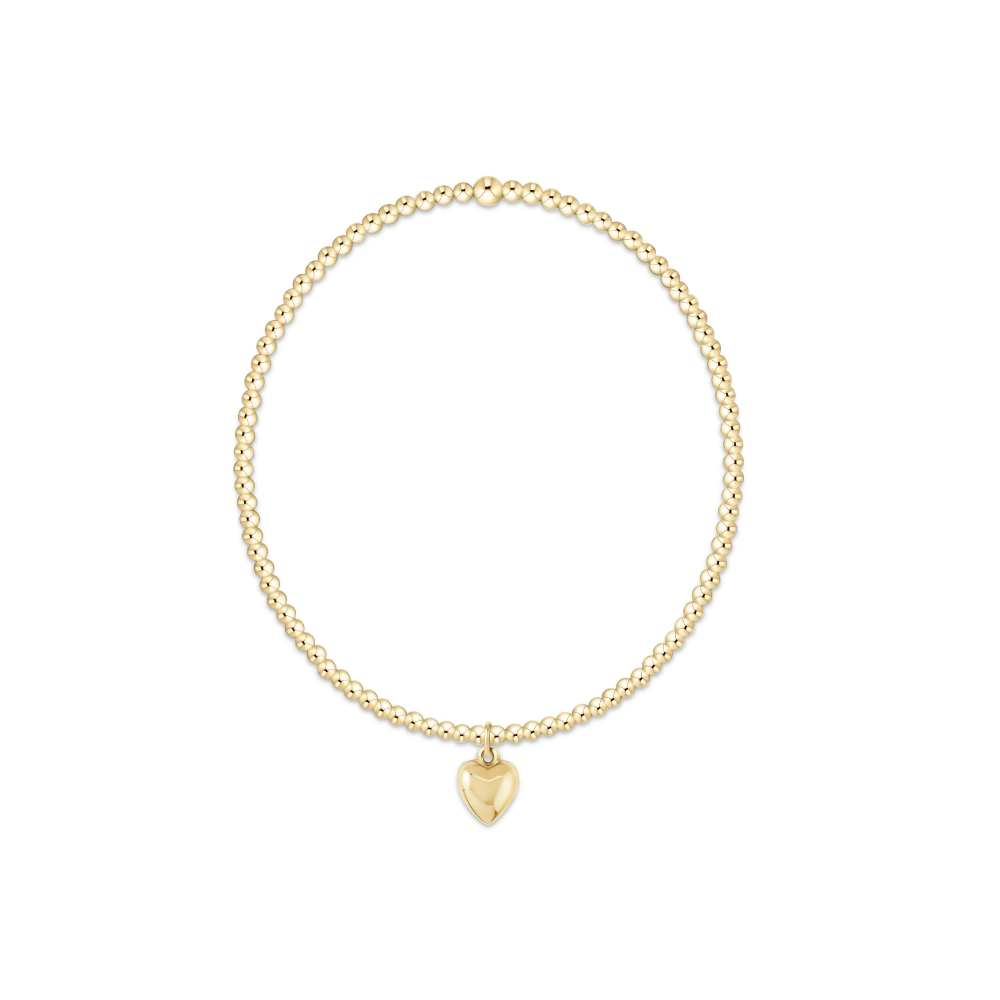 Enewton Jewelry Enewton Classic Gold 2mm Bracelet - Love Plush Small Gold Charm Gold