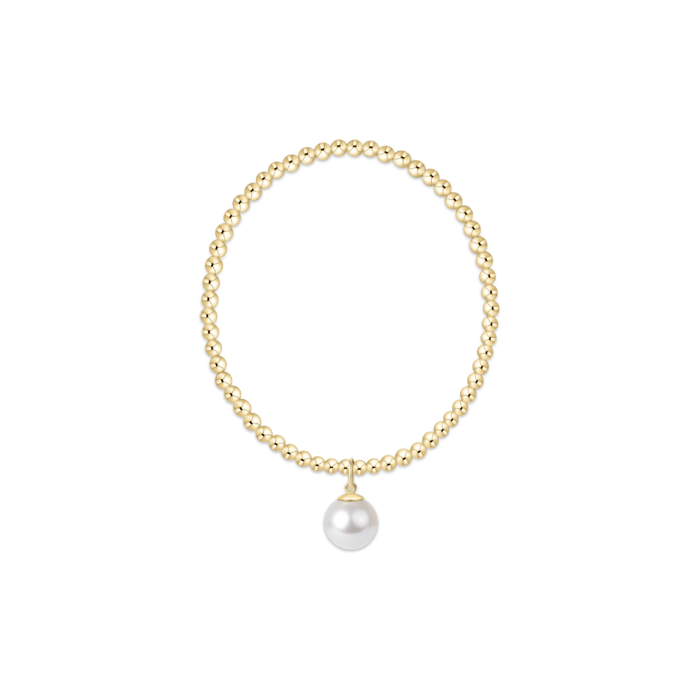 Enewton Jewelry Enewton Classic Gold 3mm Bracelet - Classic Pearl 10mm Charm Gold