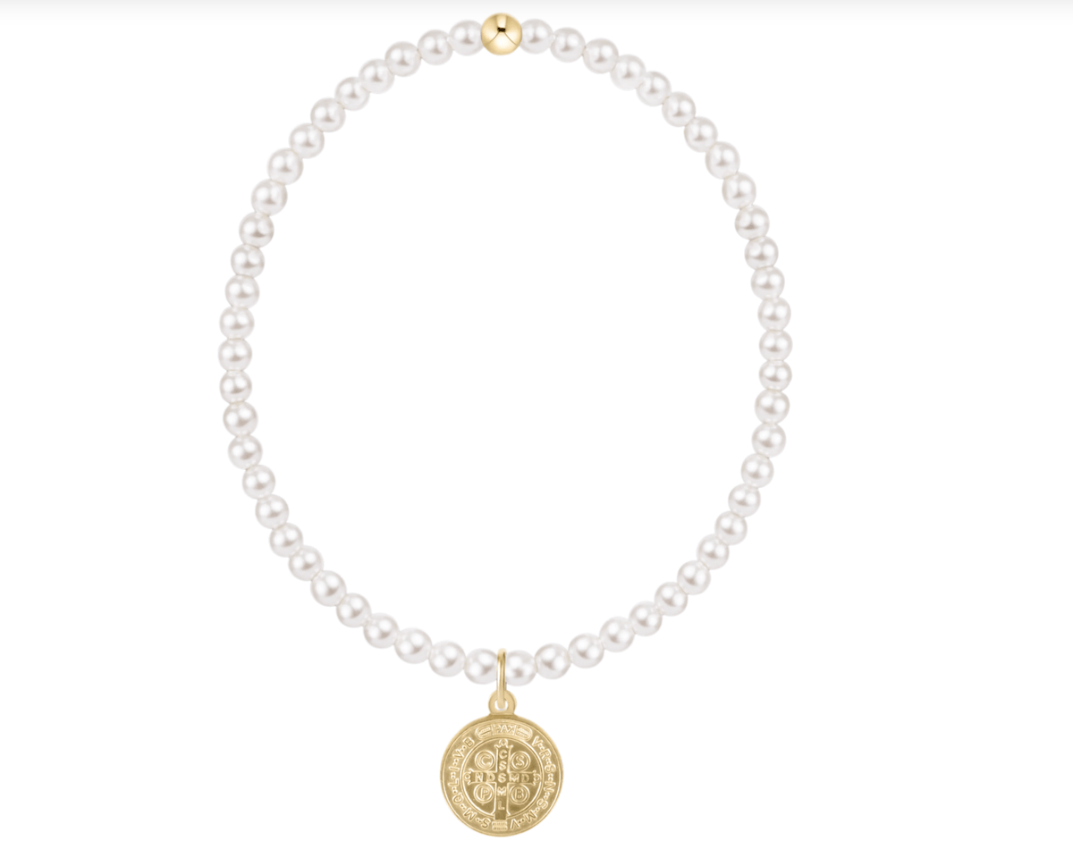 enewton Jewelry Enewton Classic Pearl 3mm Bracelet-- Blessing Gold Disc