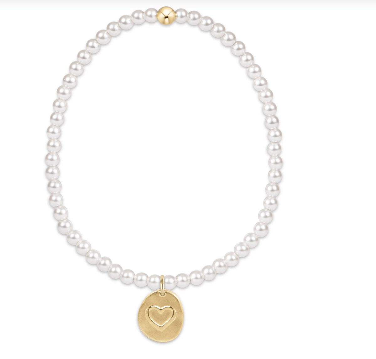 enewton Jewelry Enewton Classic Pearl 3mm Bracelet- Inspire Love Small Gold Disc