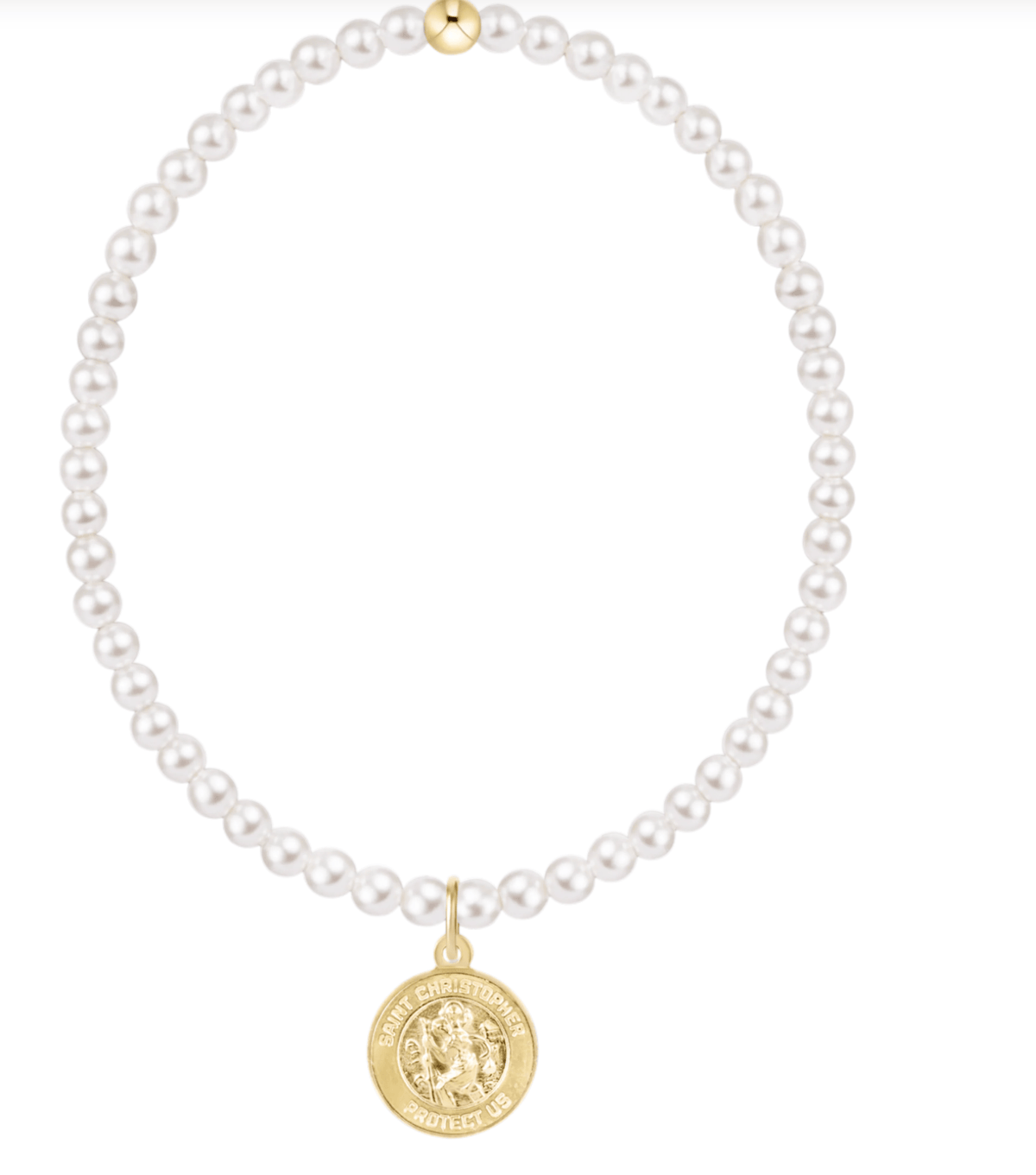 Enewton Jewelry Enewton Classic Pearl 3mm Bracelet-- Protection Gold Disc