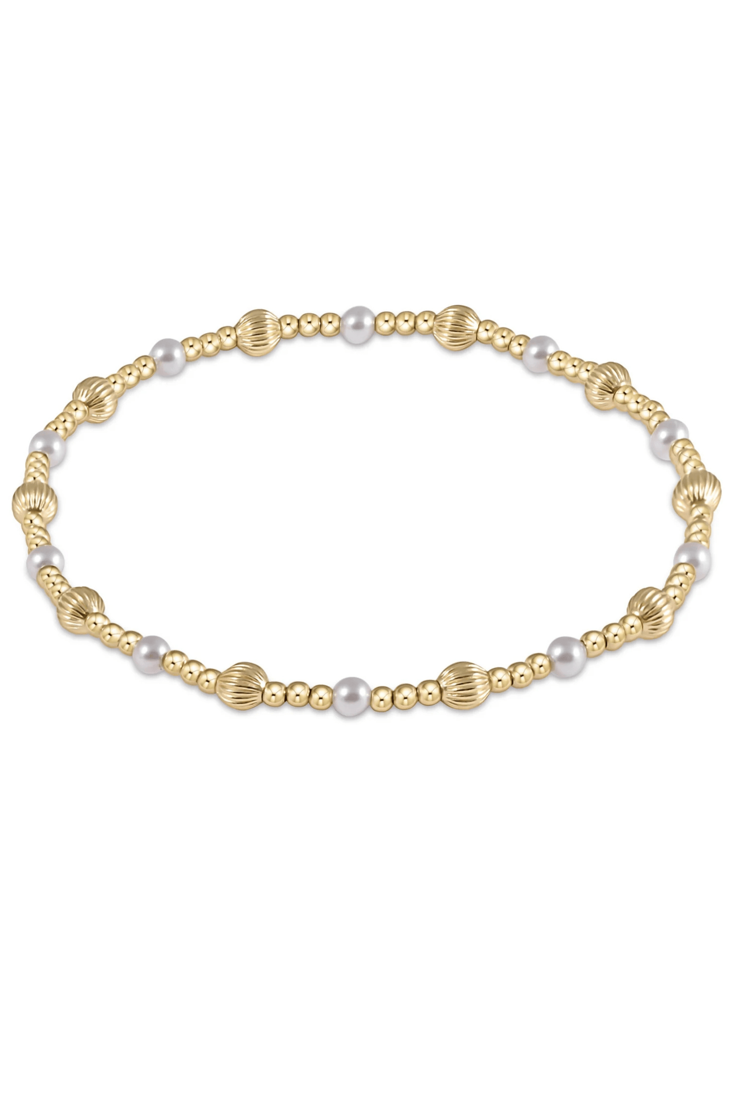 Enewton Dignity Sincerity Pattern 4mm Bead Bracelet-- Pearl