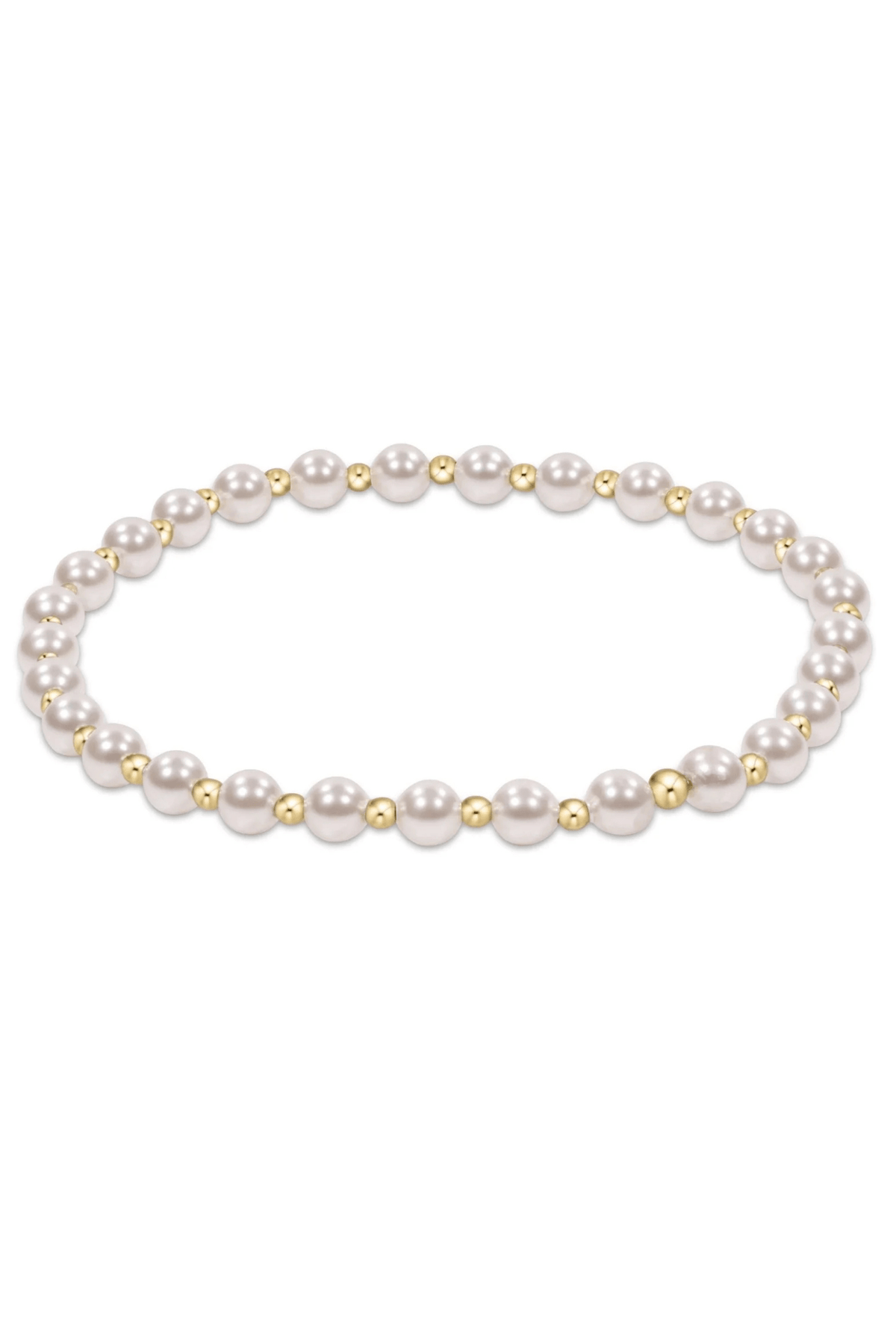 Enewton Jewelry Enewton Extends Pearl Grateful Pattern 4mm Bead Bracelet- 6mm Gold