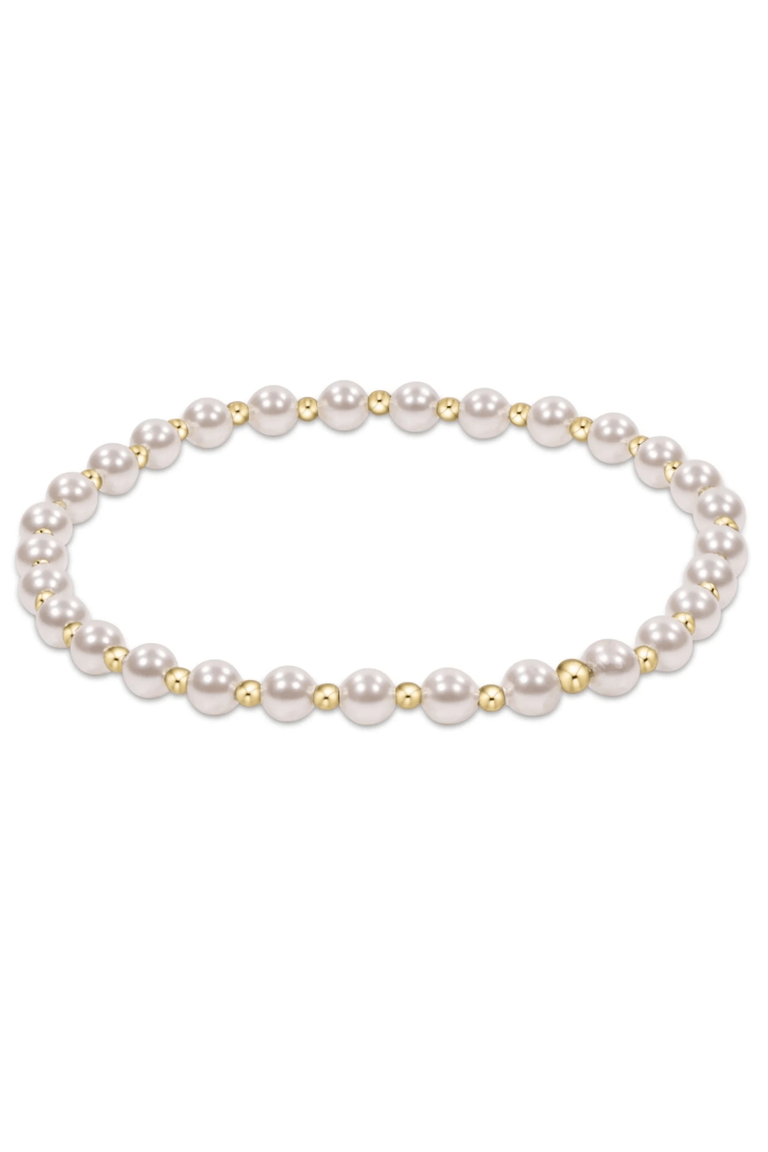 Enewton Jewelry Enewton Extends Pearl Grateful Pattern 4mm Bead Bracelet- 6mm Gold