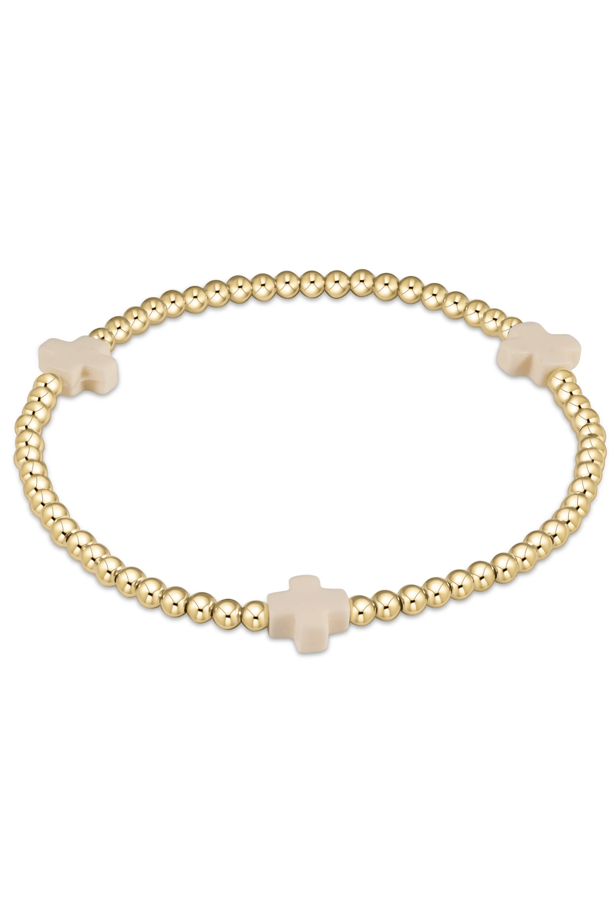 Enewton Extends Signature Cross 3mm Gold Bracelet