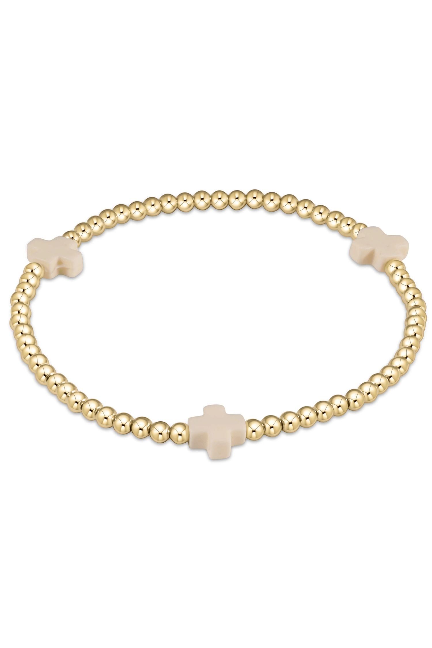 Enewton Extends Signature Cross 3mm Gold Bracelet