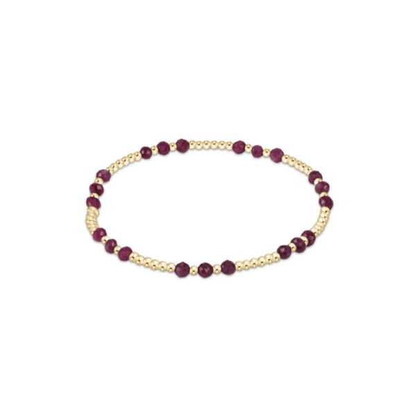 Enewton Jewelry Enewton Gemstone Gold Joy Pattern 3mm Bead Bracelet - Ruby Maroon