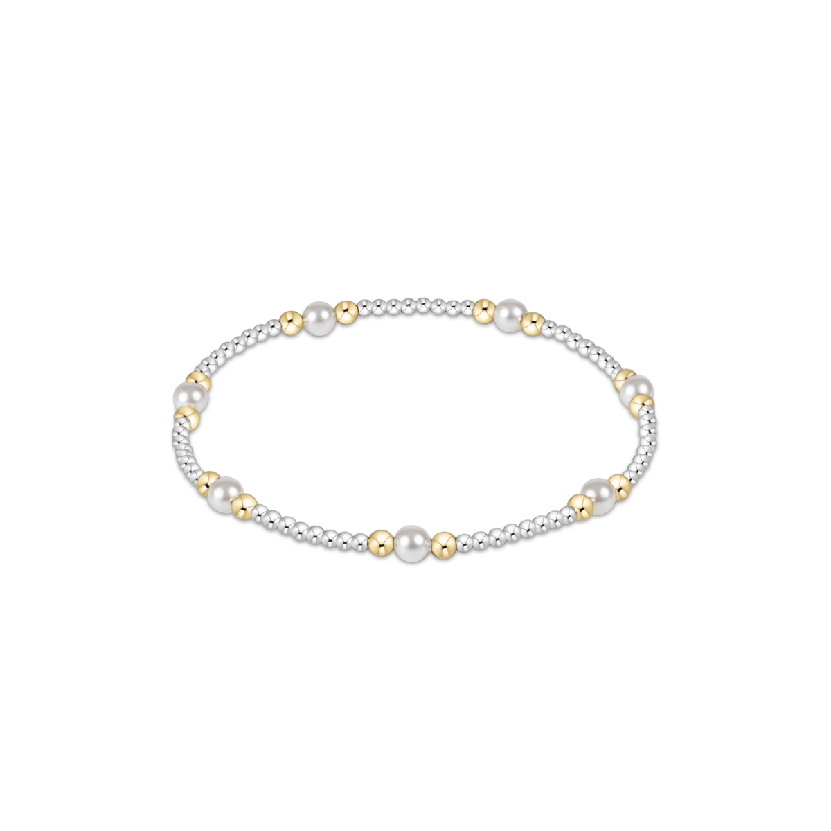 Enewton Jewelry Enewton Purpose Pearl --4mm Mixed Metal Bracelet mixed metal
