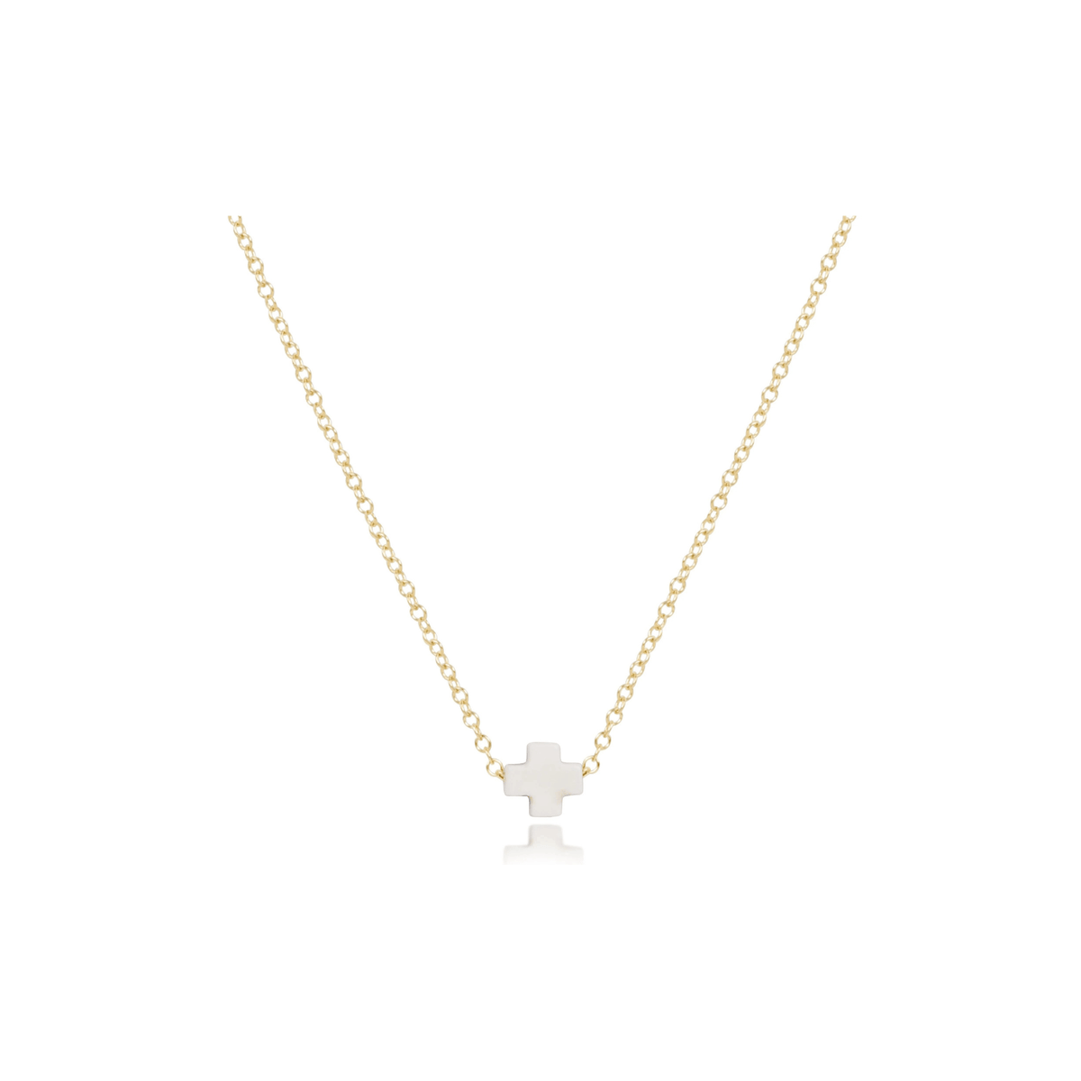 Enewton Jewelry Enewton Signature Cross-- Small 16" Necklace Gold