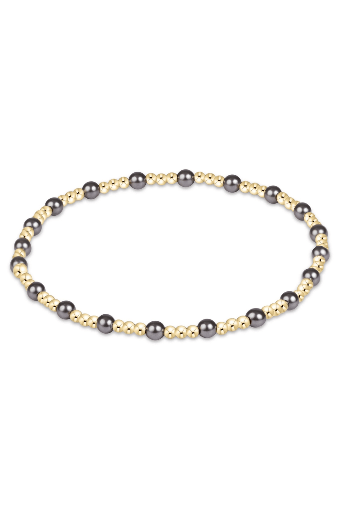 Enewton Sincerity Pearl 3mm Bracelet-- Dark Grey