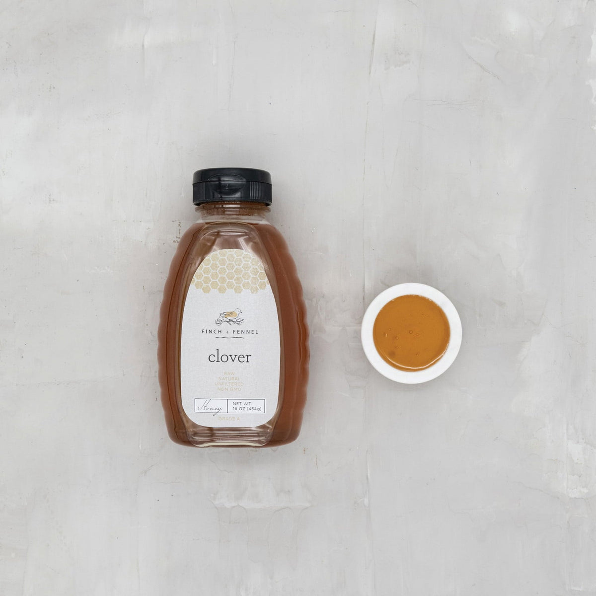 Finch &amp; Fennel Gift Finch &amp; Fennel Grade A Unfiltered Clover Honey 16 oz Clover Honey
