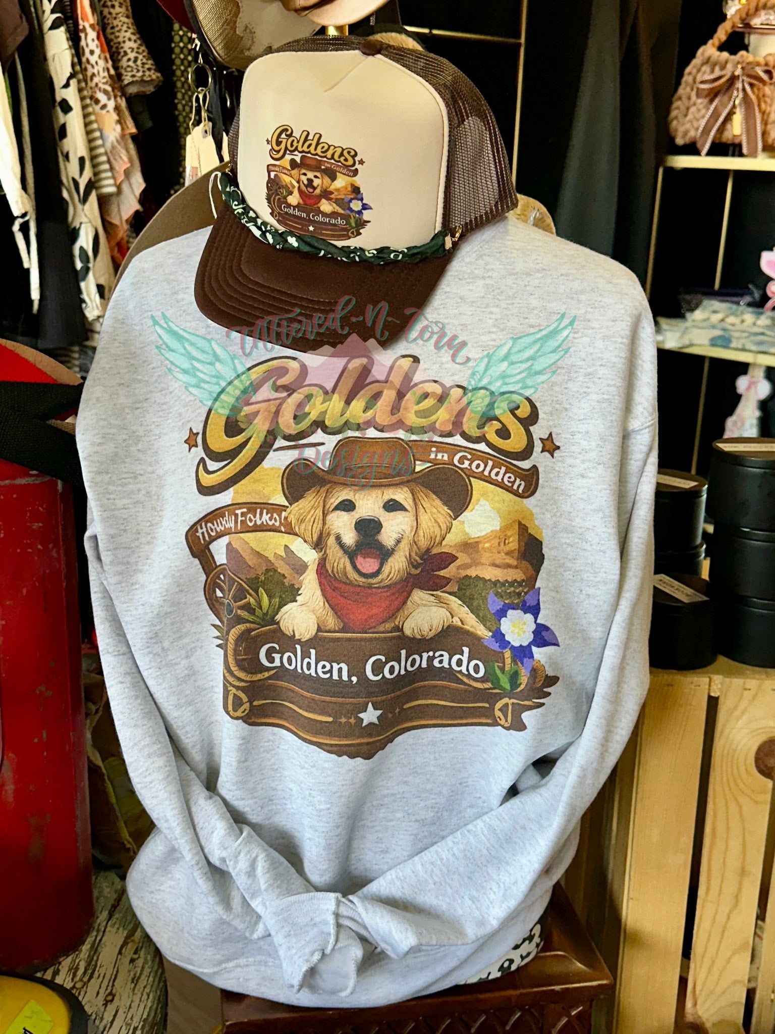 Goldens in Golden sweatshirt