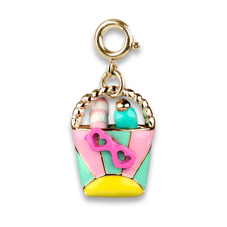 High Intencity Jewelry Gold Beach Bag Charm Multicolor