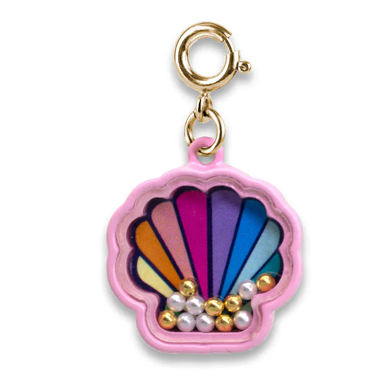 High Intencity Jewelry Gold Shell Shaker Charm Multicolor