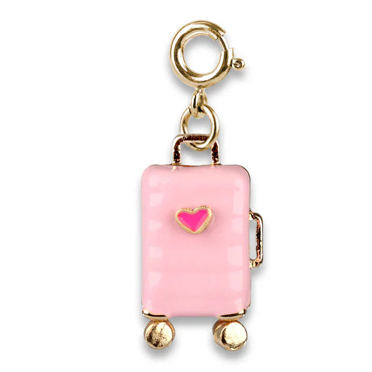 High Intencity Jewelry Gold Suitcase Charm Gold