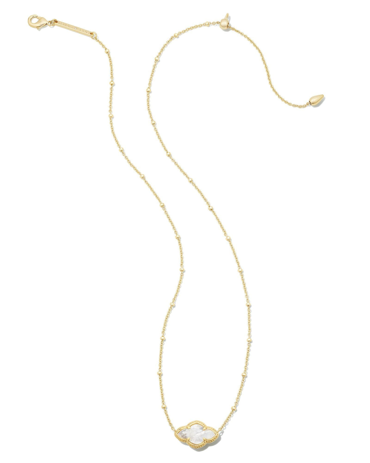 Kendra Scott Abbie Pendant Necklace-- Gold Ivory Mother of Pearl