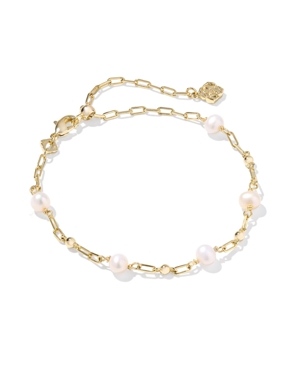 Kendra Scott Jewelry Kendra Scott Ashton Delicate Chain Bracelet- Gold Freshwater Cultured Pearl Gold
