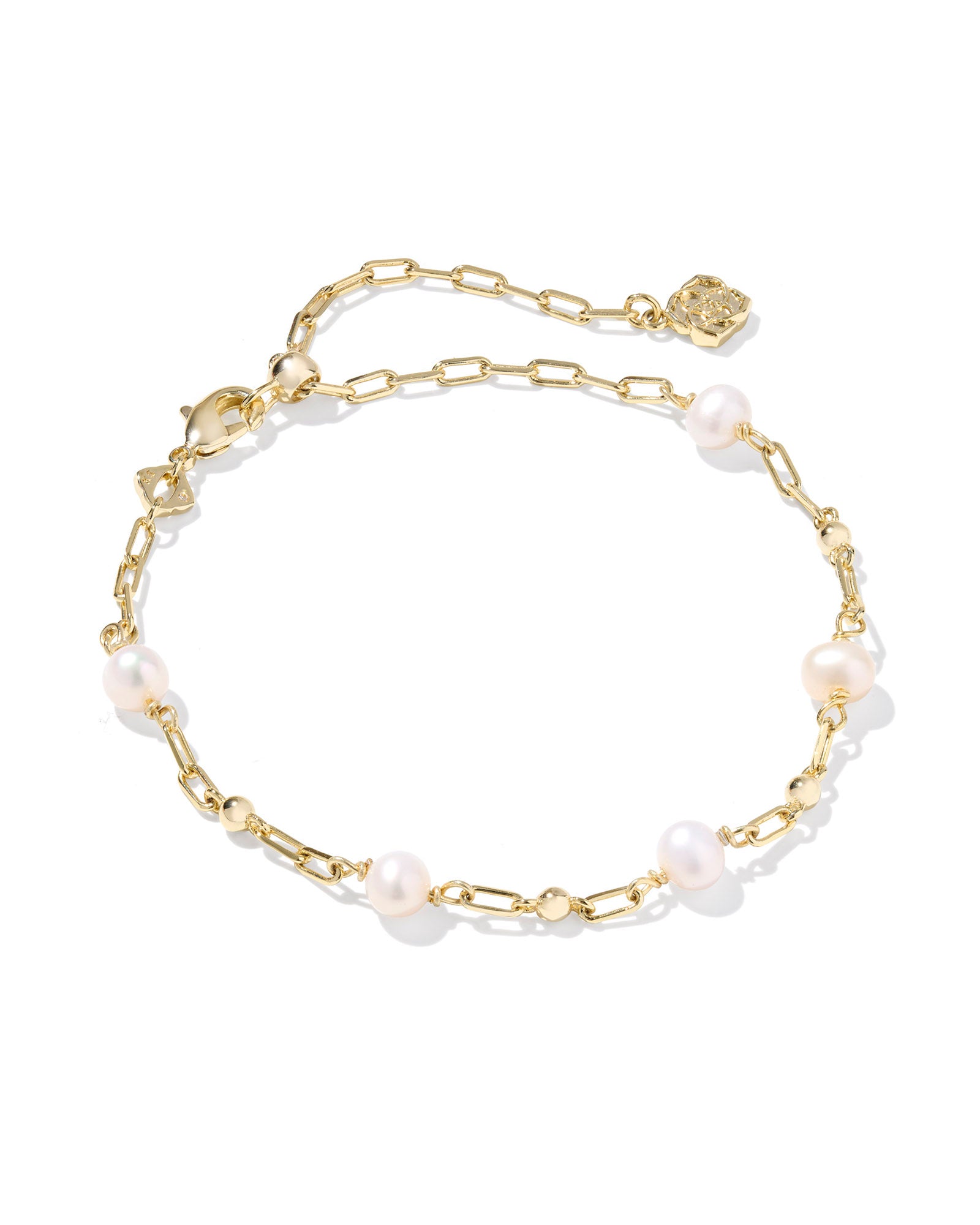 Kendra Scott Jewelry Kendra Scott Ashton Delicate Chain Bracelet- Gold Freshwater Cultured Pearl Gold