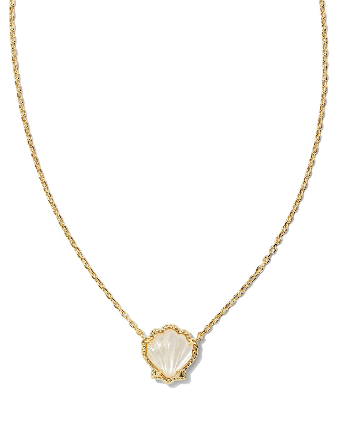 Kendra Scott Jewelry Kendra Scott Brynne Shell Pendant Necklace-- Gold Ivory Mother of Pearl