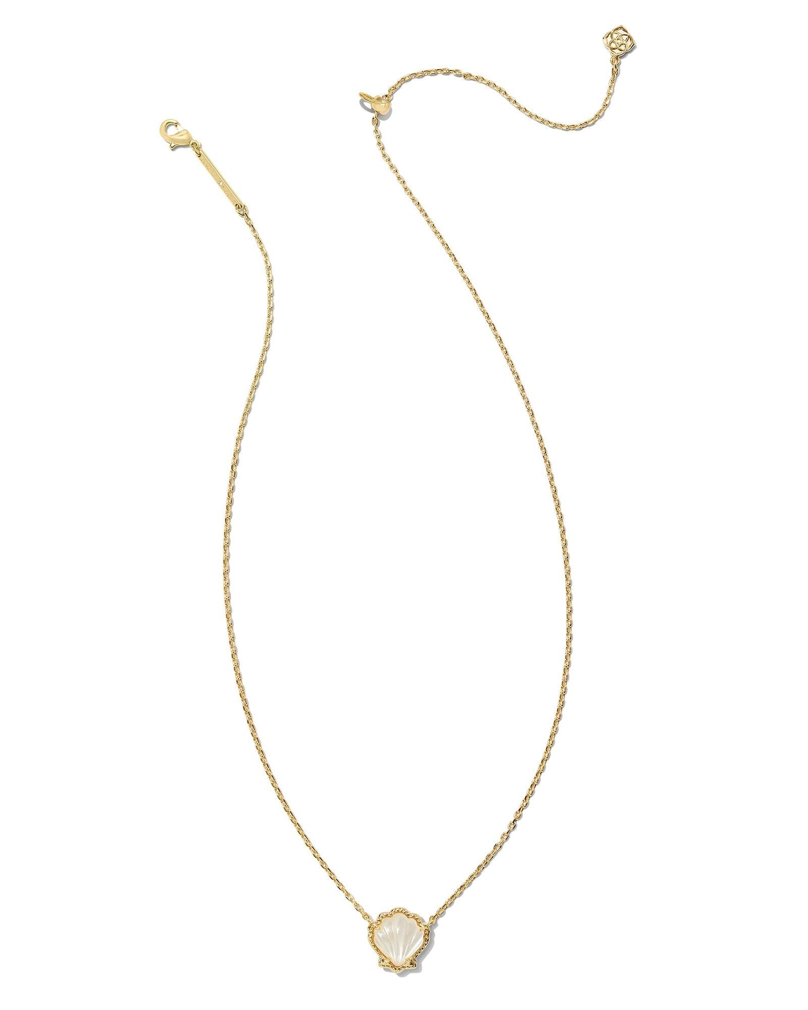 Kendra Scott Jewelry Kendra Scott Brynne Shell Pendant Necklace-- Gold Ivory Mother of Pearl