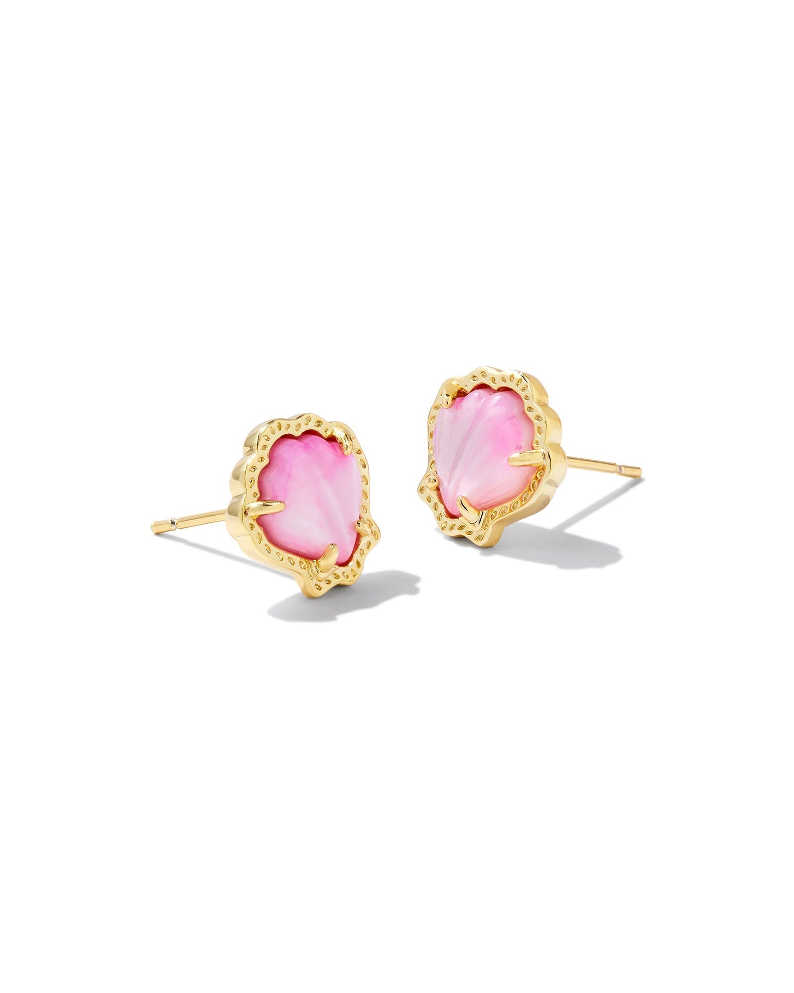 Kendra Scott Jewelry Kendra Scott Brynne Shell Stud Earrings-- Gold Blush Mother of Pearl
