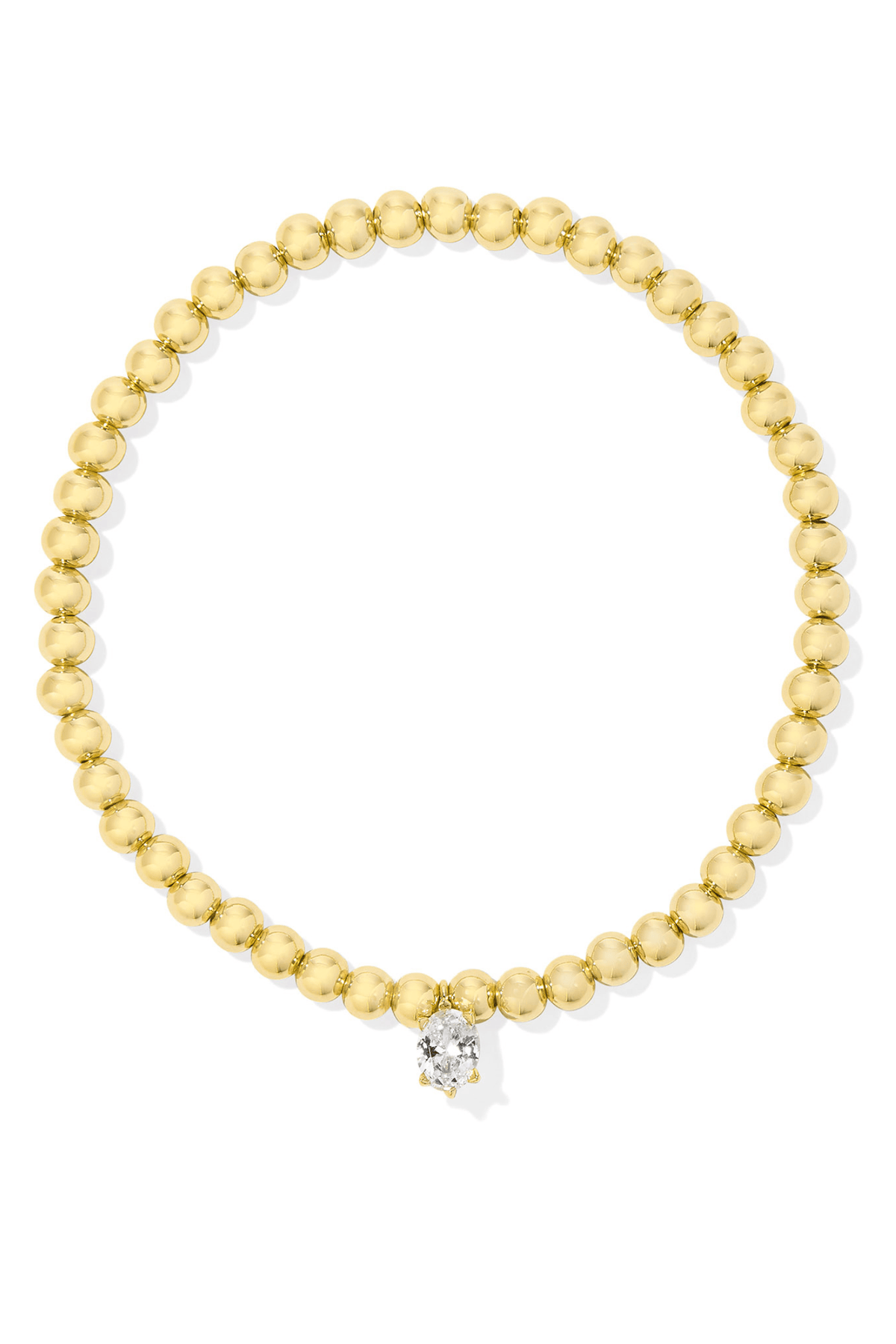 Kendra Scott Cailin Stretch Bracelet-- Gold White Crystal