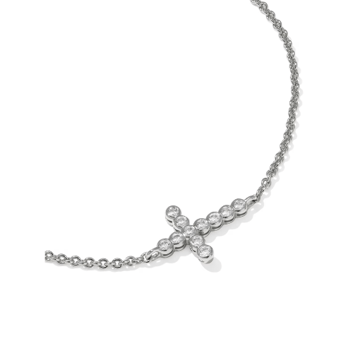 Kendra Scott Jewelry Kendra Scott Cross Gold Crystal Delicate Chain Bracelet