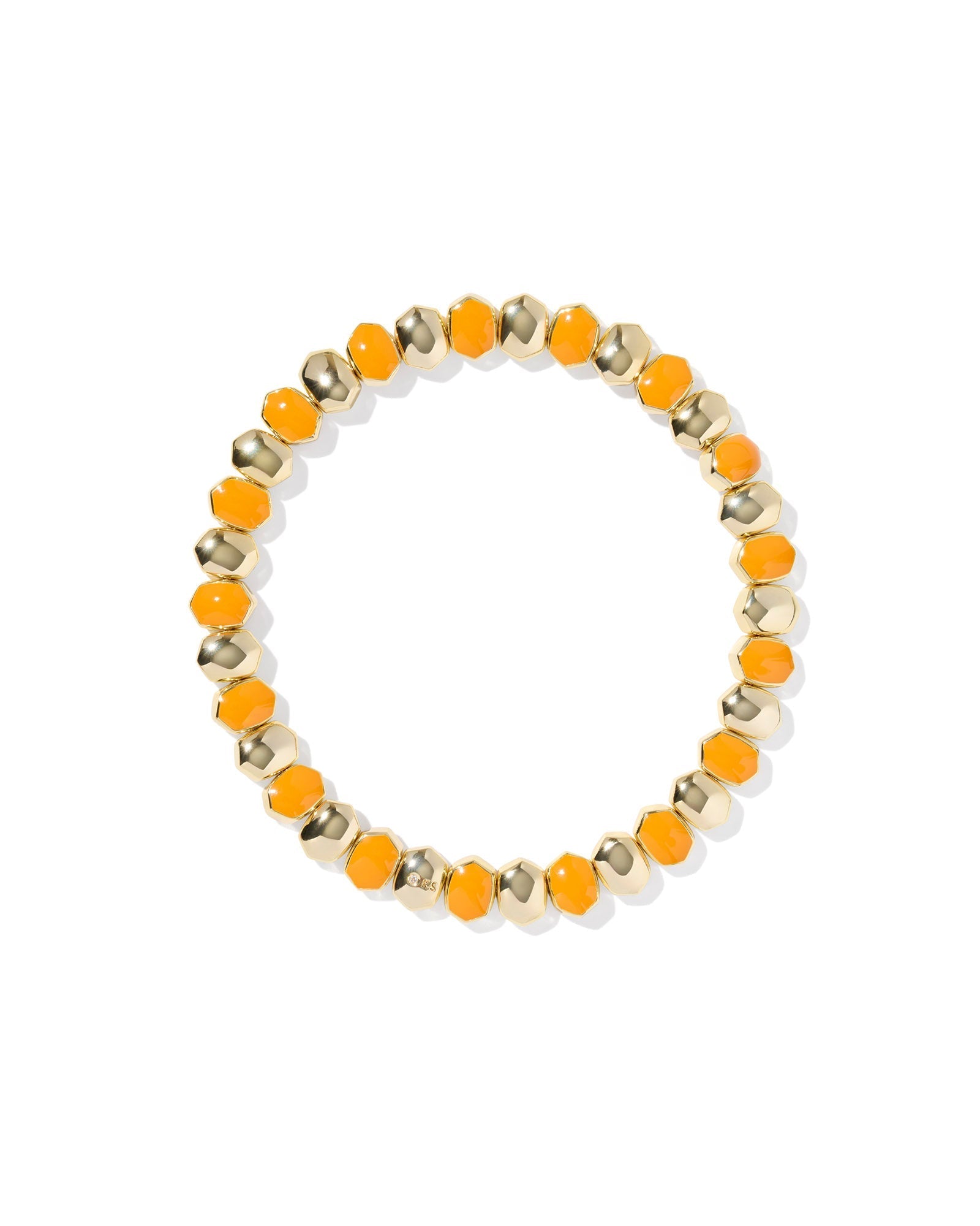 Kendra Scott Accessory Kendra Scott Daphne Enamel Stretch Bracelet- Gold Bright Orange Enamel Orange